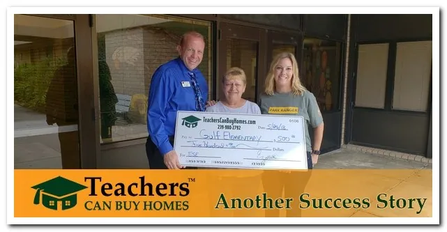 Kim Verblaauw from Gulf Elementary Accepts Another Donation