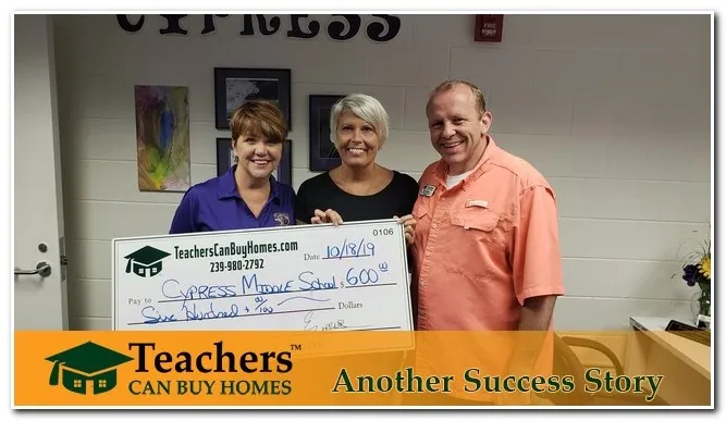 "Surprised how little I needed to put down" says Cindy from Cypress Lake Middle